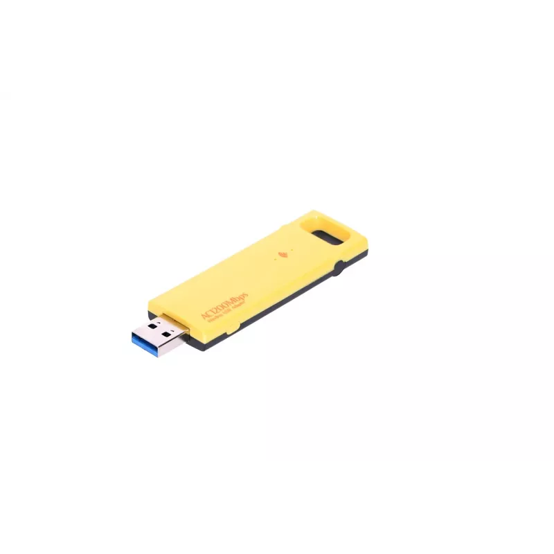 Belaidis USB adapteris Extralink U1200AC AC1200 dviejų juostų, geltonas plastikas
