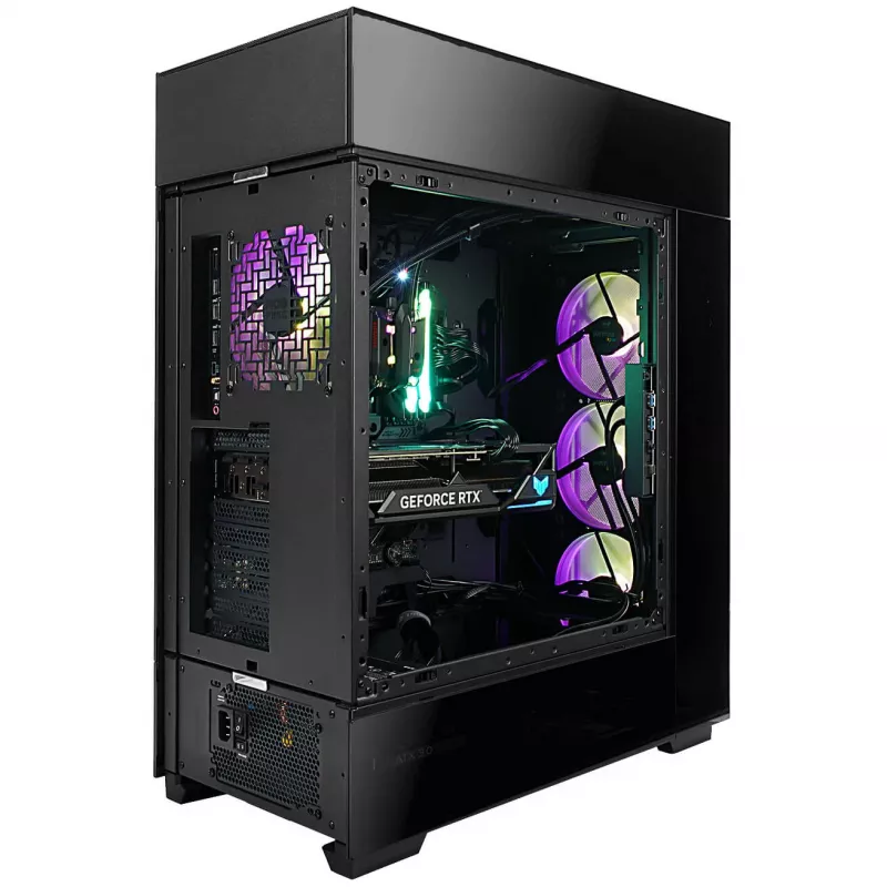 InWin Modfree Deluxe Big-Tower grūdintas stiklas – juoda