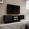 EF ONDA RTV spintelė 180x40x39-58 juodas (pastatoma arba montuojama ant sienos)