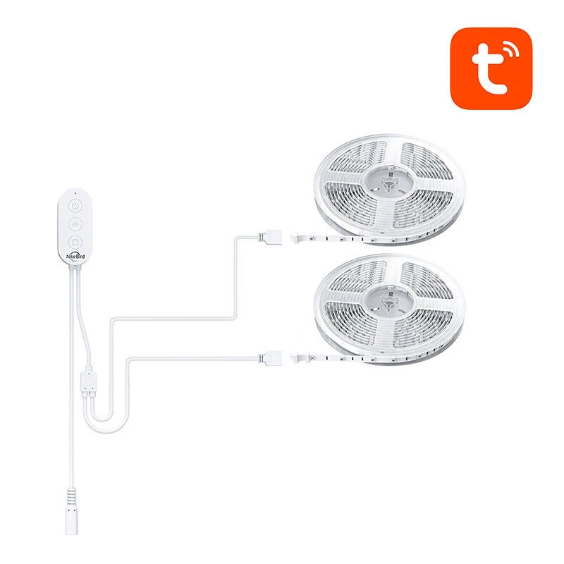 Išmanusis LED šviesos juostelė NiteBird SL3 by gosund | nitebird — WiFi RGB, 2×5 m, Tuya