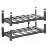 Stalinis vyno stovas rotho VARIO 6 butelių talpa, sulankstomas, pilkas, 600×220×140 mm