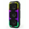 Nešiojamas stereofoninis garsiakalbis SQUEAK SQ1009 — Bluetooth 5.3, 45 W RMS, 10 val. baterija, FM, USB, AUX, LED, 1800 mAh, juodas