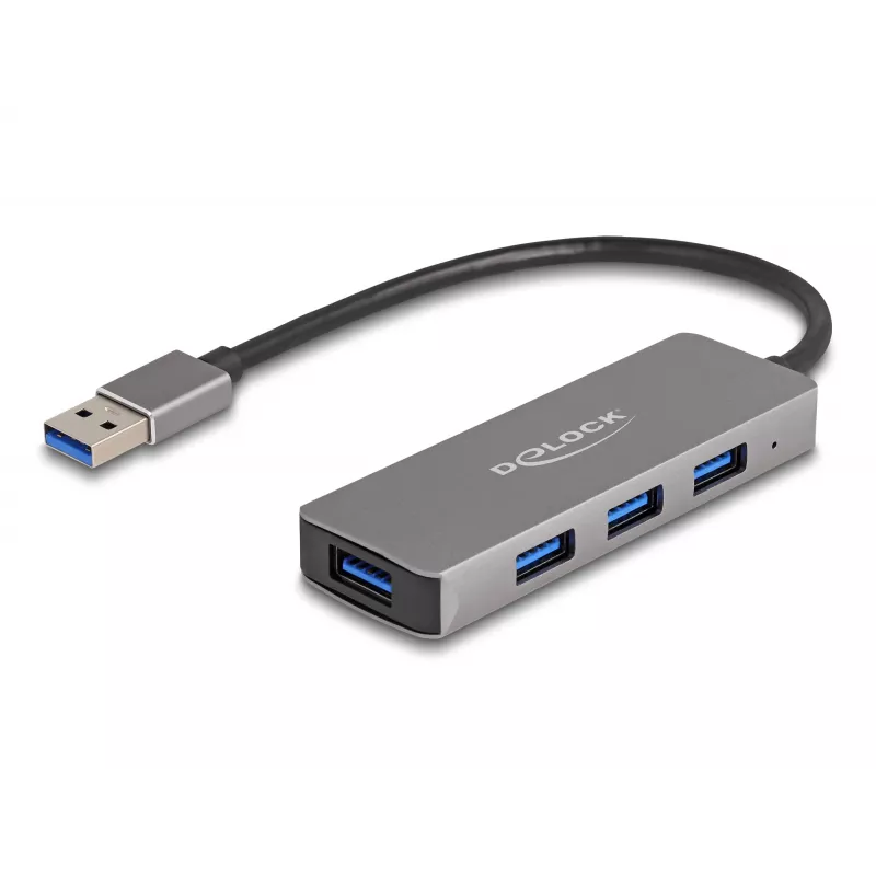 DeLOCK 63171 USB šakotuvas 3.2 Gen 1 Type-A 5000 Mbit/s Pilkas