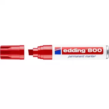 Nuolatinis žymeklis Edding 800 su kaltiniu antgaliu, raudonas