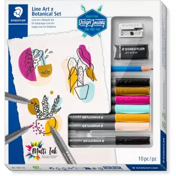 Piešimo rinkinys “Staedtler LineArt & Botanical”