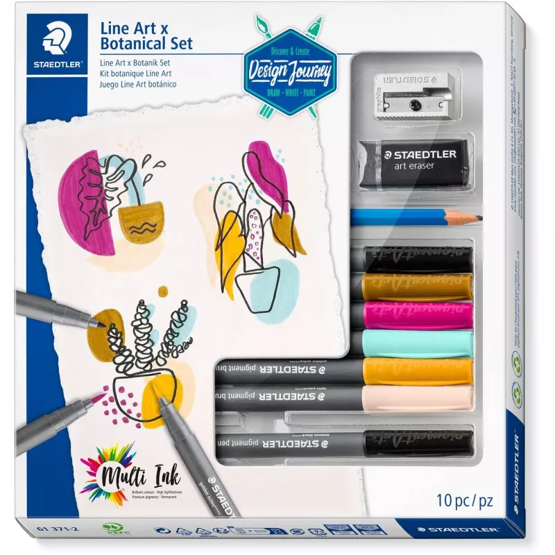 Piešimo rinkinys “Staedtler LineArt & Botanical”
