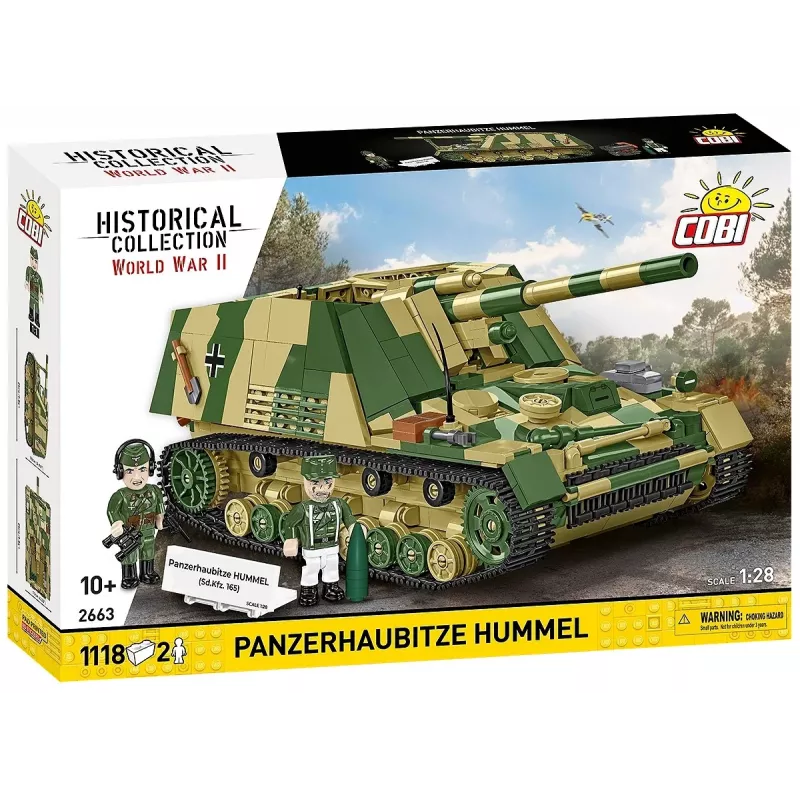 Konstruktorius Cobi Panzerhaubitze Hummel 1118 dalių modelio rinkinys