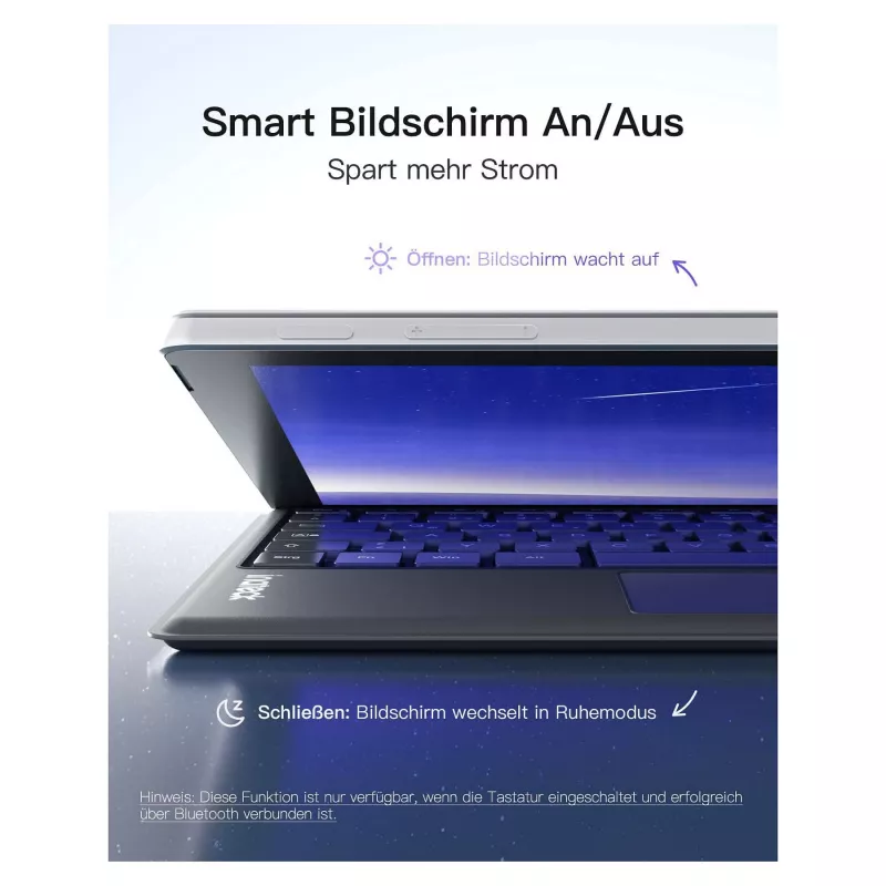 inateck klaviatūra Surface pilka, Sureface GO 1-4 Com. QWERTZ