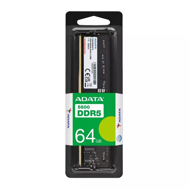 ADATA AD5U560064G-S atminties modulis 64 GB 1 x 64 GB DDR5 5600 MT/s 288-pin DIMM