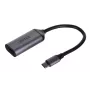 UNITEK V1420A vaizdo kabelio adapteris 0,15 m USB Type-C HDMI pilkas