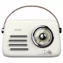 Nešiojamasis radijas SAVIO RS-02 – analoginis FM tiuneris, Bluetooth 5.3, USB maitinimas, 3 W, baltas