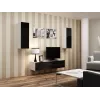 Cama TV stovas VIGO 140 30/140/40 baltas/juodas blizgus