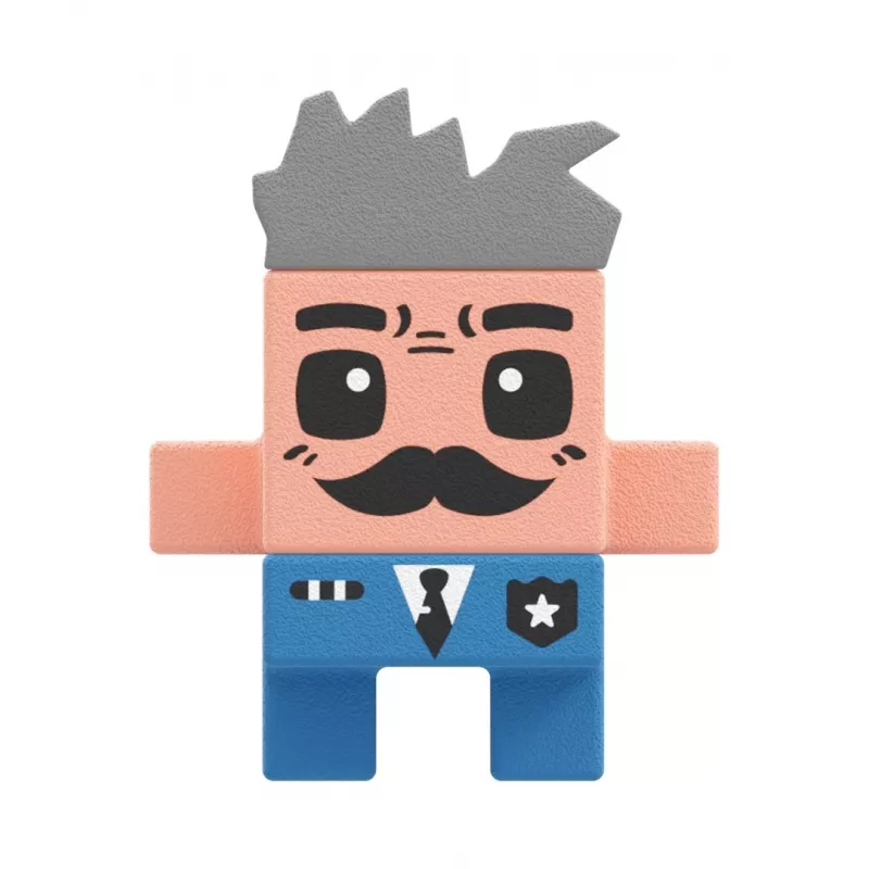 MARIOINEX Mini Waffle City policijos nuovados statybiniai blokeliai, 280 vnt.