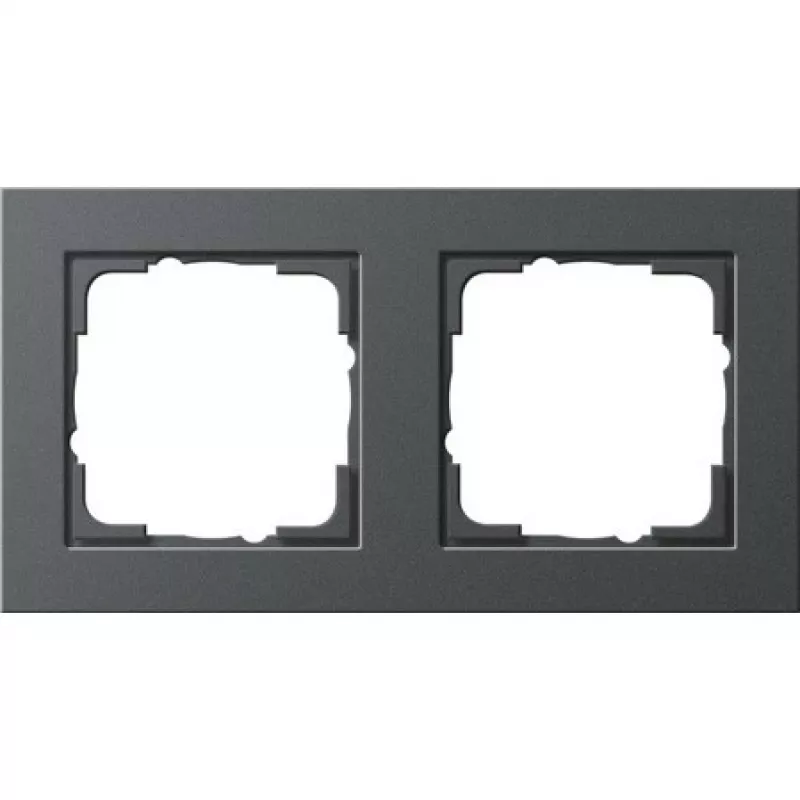 GIRA plate 0212 23 anthracite, screwless cover plate 80.8×151.9×9.3 mm