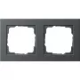 GIRA plate 0212 23 anthracite, screwless cover plate 80.8×151.9×9.3 mm