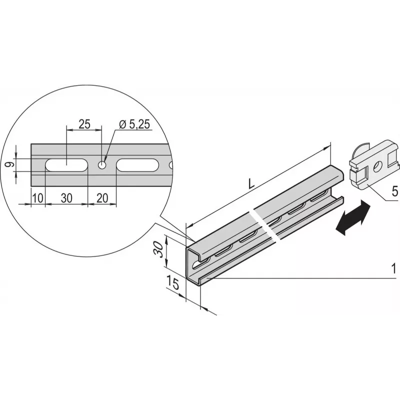 Schroff C-RAIL F.800W Cabinet 650L 4X (22114457)