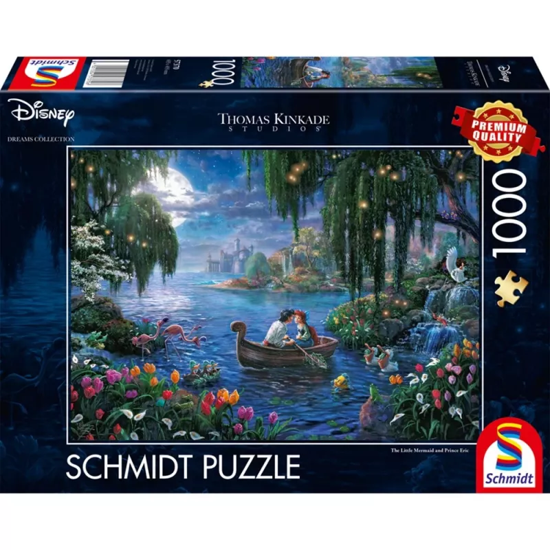 Dėlionė Schmidt Spiele Thomas Kinkade Studios Disney Dreams Collections The Little Mermaid and Prince Eric 1000 vnt.