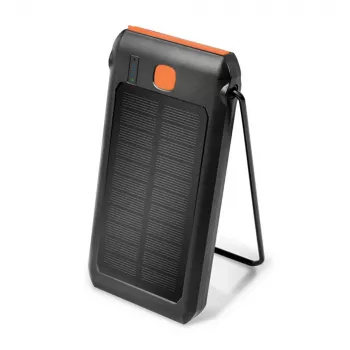 Logilink - Saulės energijos powerbank - žibintuvėlis - Li-Pol - 10000 mAh - 18 W - 3 A - PD 2.0, QC 3.0, itin greitas įkrovimas - 2 išvesties prievadai (USB Type A, 24 kontaktų USB-C) - su kabeliu: USB (PA027