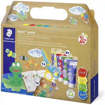 Pirštų dažai Staedtler 61 C2 nuplaunami mėlyni žali geltoni