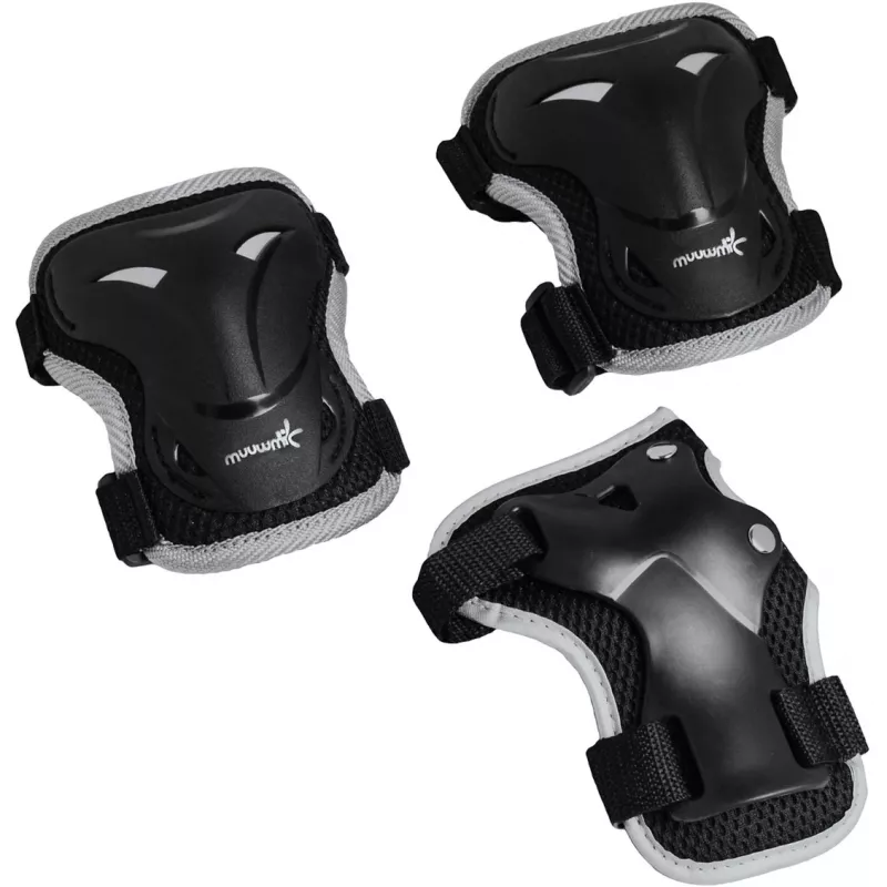 Inline skates Muuwmi 682 reguliuojamo dydžio 33–36 Žalia/Juoda su apsaugų rinkiniu