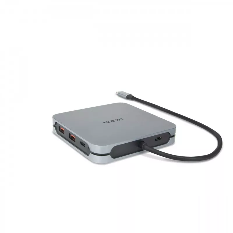 DICOTA D32057 USB Type-C šakotuvas 10000 Mbit/s sidabrinis