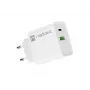 Vidinis AC greito įkrovimo įkroviklis NATEC RIBERA 12V 20W USB-C PD 3.0 + USB-A Samsung AFC baltas