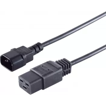 Maitinimo kabelis S/CONN 60017 Juodas 1.8 m IEC C14 IEC C19