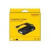 Adapter DeLOCK Mini DisplayPort 1.2 į VGA HDMI DVI Audio 4K Pasyvus Juodas