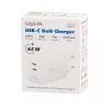 Dvigubas USB lizdo adapteris 65 W, 2 x USB-C, baltas