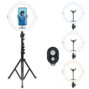 Agfa Arl11xl žiedinė LED lempa 11 + stovas + nuotolinis valdymas