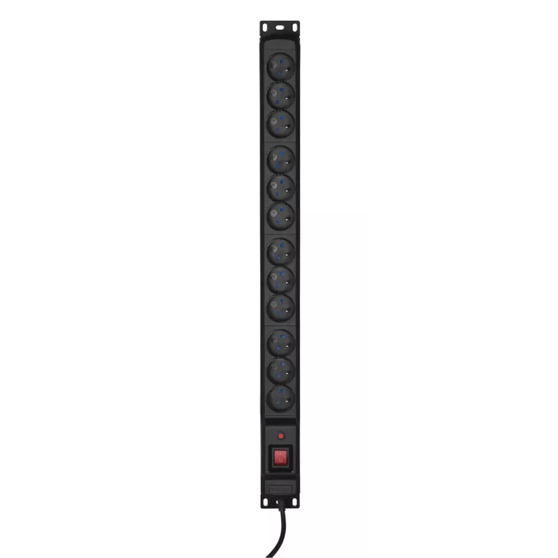 Activejet COMBO 12 lizdų maitinimo juosta 5 m juoda
