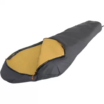 Miegmaišis easy camp Falcon I Mummy 10°C pilkas – lengvas vienvietis mumijos formos miegmaišis, komfortas 10°C
