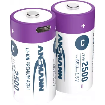 Ansmann ANS 1313-0004 - Ličio jonų įkraunama baterija C Baby 2300 mAh 1,5 V 2 vnt. pakuotė - Įkraunama baterija