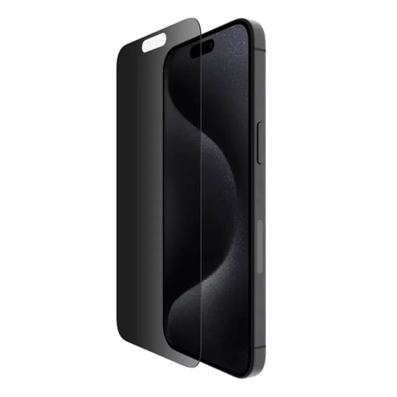 Belkin ScreenForce Pro - ekrano apsauga mobiliajam telefonui - 2,5D - stiklas - su privatumo filtru - Apple iPhone 15 Pro Max (OVA150ZZ)