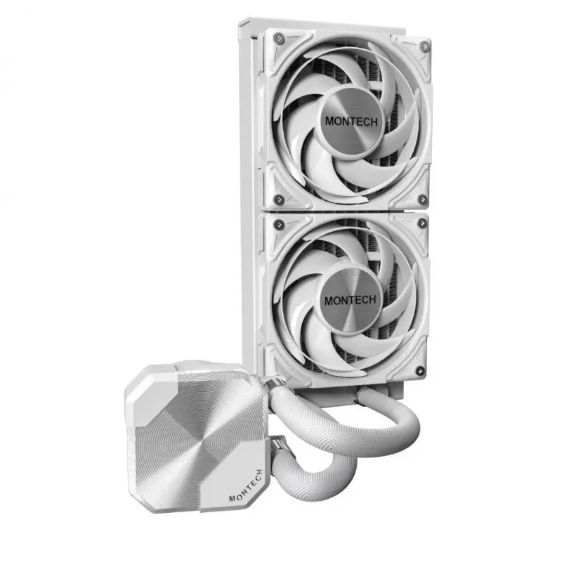 Montech HyperFlow Silent 240 procesoriaus skysčio aušintuvas „viskas viename“ 12 cm Baltas 1 vnt.