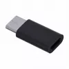 Savio AK-31 / B kabelio sąsajos/jungties adapteris Micro USB USB 3.1 Type C Juoda