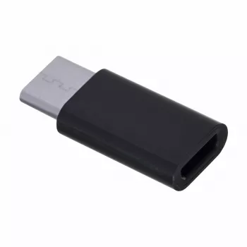 Savio AK-31 / B kabelio sąsajos/jungties adapteris Micro USB USB 3.1 Type C Juoda