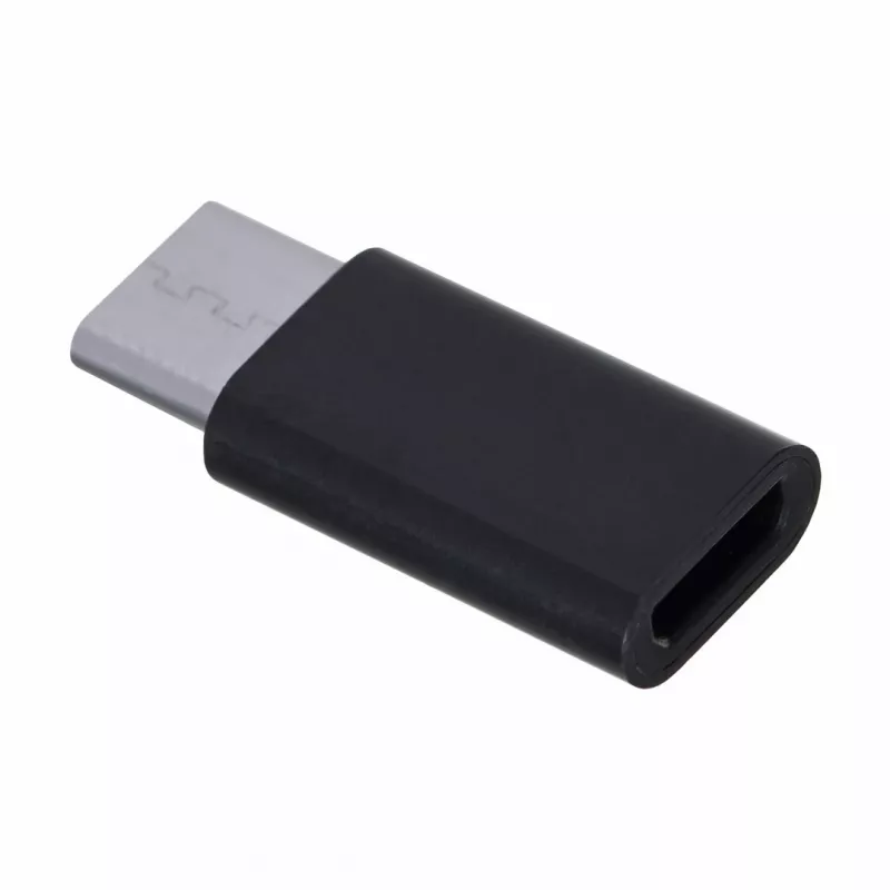 Savio AK-31 / B kabelio sąsajos/jungties adapteris Micro USB USB 3.1 Type C Juoda