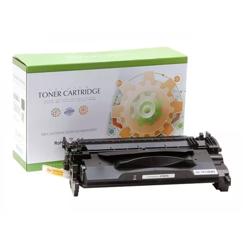 STATIC Tonerio kasetė, suderinama su HP CF287A, juoda, 9 000 puslapių