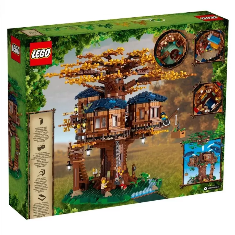 LEGO rinkinys LEGO IDEAS 21318 Medžio namelis 3-in-1 — modulinis namelio medyje modelis, kelių versijų rinkinys
