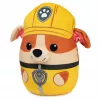 PAW Patrol Rubble Squish Plush, oficialus žaislas iš populiaraus animacinio filmuko, minkštas pliušinis gyvūnas vaikams nuo 1 metų, 12”