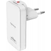 AXAGON nevox 45W Dual plonas GaN USB-C/USB įkroviklis EU/US baltas
