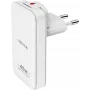 AXAGON nevox 45W Dual plonas GaN USB-C/USB įkroviklis EU/US baltas