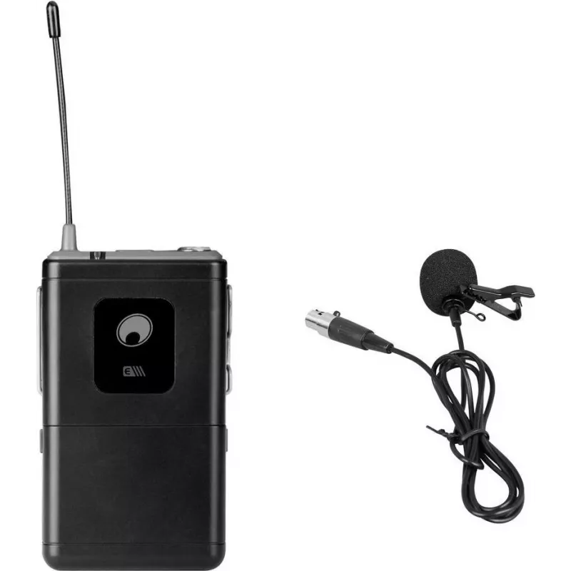 Lavalier mikrofonas Omnitronic UHF-E serijos korpusinis siųstuvas 529,7 MHz
