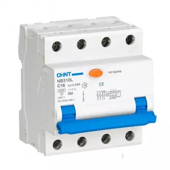 Chint | Automatinis jungiklis RCBO, NB310L/3N, 3P+N, C20, 30mA, A, 6kA | NB310L3PN30MAA20C