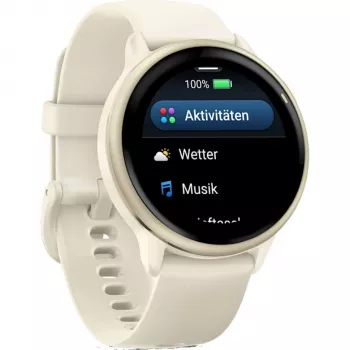 Garmin vívoactive 6 3,05 cm (1,2) AMOLED 42 mm Skaitmeninis 390 x 390 pikselių Liečiamas ekranas Baltas Wi-Fi GPS (palydovas)