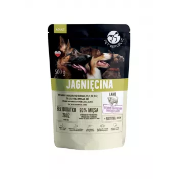 Šlapias šunų maistas PetRepublic PET REPUBLIC suaugusiems ėriena 500 g