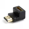 HDMI jungčių adapteris GEMBIRD A-HDMI90-FML, HDMI į HDMI, stačiakampis 90° adapteris, juodas