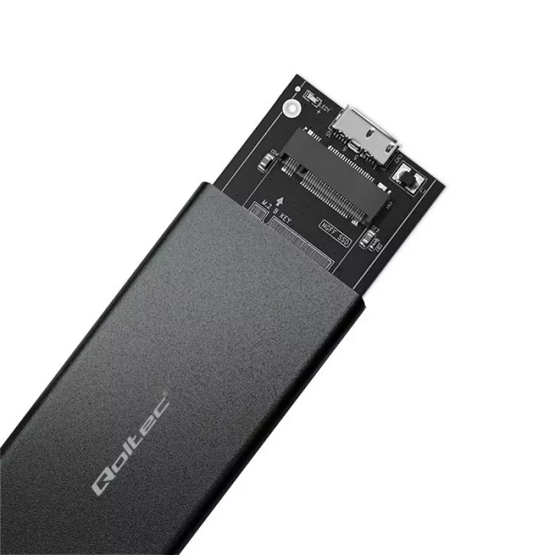 M.2 SATA SSD korpusas QOLTEC 51854 USB 3.0 be įrankių