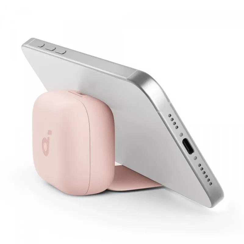Ausinės Anker P30i belaidės į ausis įdedamos ausinės skambučiams ir muzikai, USB Type-C, Bluetooth, šviesiai rožinės